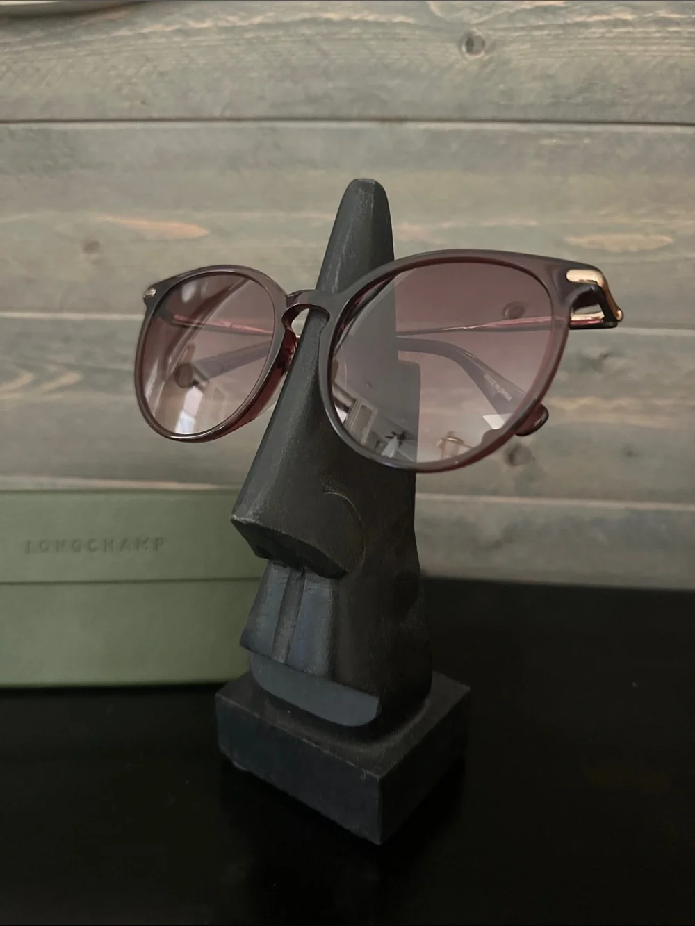 Longchamp Tortoise w/Wire Frame Sunglasses w/case NEW